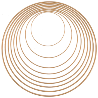 Metalen ringen Goud, verschillende afmetingen