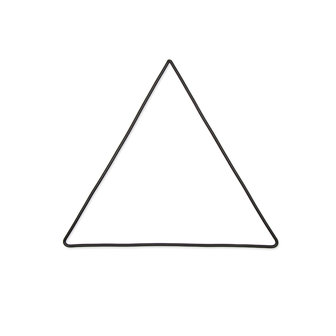 Metalen driehoek/triangel, Zwart