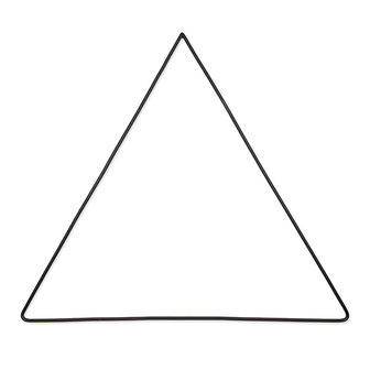 Metalen driehoek/ triangel, Zwart