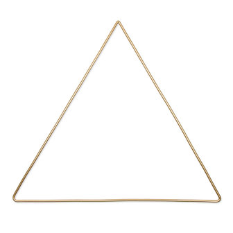 Metalen driehoek/ triangel, Goud