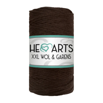 Macram&eacute; garen, Hearts single twist 3 mm, Dark Chocolate