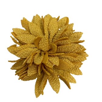 Bloem stof Chrysant, circa 7 cm, Oker geel