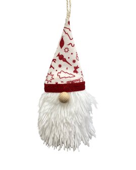 DIY Gnome, Merry Christmas Wit/Rood