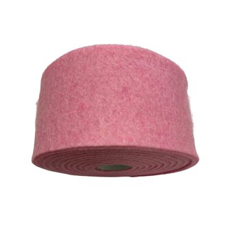 Vilt band op rol 4 cm breed 1,5 meter lang licht roze