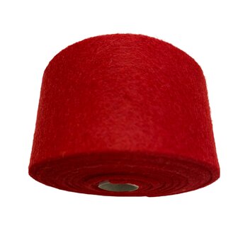 Vilt band op rol 4 cm breed 1,5 meter lang rood