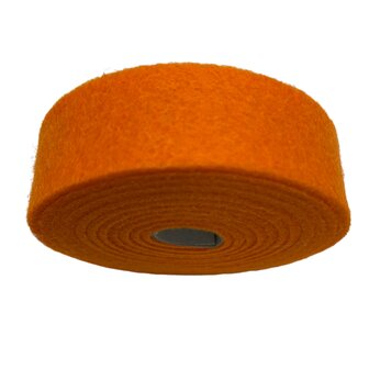 Vilt band op rol 2 cm breed 1,5 meter lang oranje