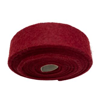 Vilt band op rol 2 cm breed 1,5 meter lang bordeaux