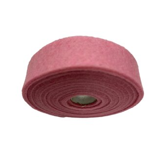 Vilt band op rol 2 cm breed 1,5 meter lang licht roze