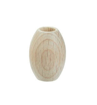 Houten kralen Ovaal, 20 mm x 30 mm, 6 stuks per verpakking