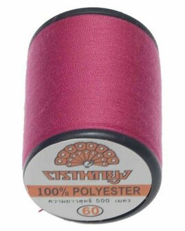 Naaigaren fuchsia 100% polyester 500 meter per klos