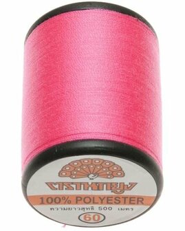 Naaigaren NEON roze 100% polyester 500 meter per klos