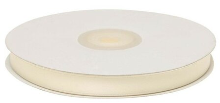 Satijnband dubbelzijdig 10 mm breed creme