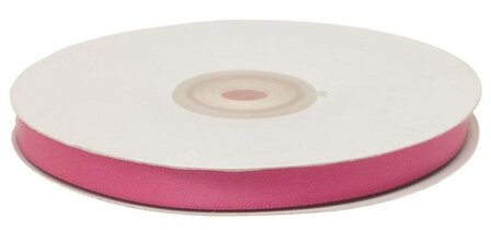 Satijnband dubbelzijdig 10 mm breed fuchsia