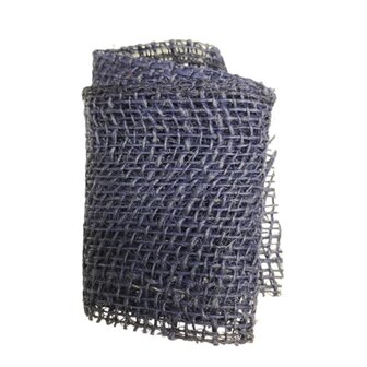 Jute, 8 cm breed x 50 cm per verpakking, Donker Blauw