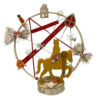Materialen pakket, Sinterklaas ring, circa 22 cm, Rood