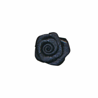 Satijnen roosje zwart 20 mm 10 stuks per zakje