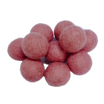 Viltballetjes Watermeloen, 2cm doorsnede en 100% wol - Viltdeco