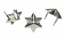 Studs ster zilverkleurig 12 mm 10 stuks per zakje