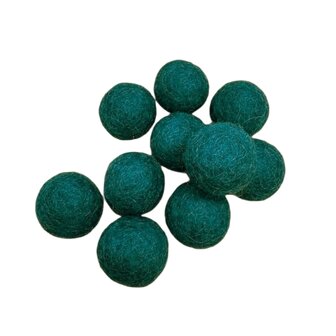 Vilt ballen, circa 2 cm, Warm Petrol, 10 st. per verpakking