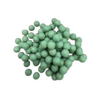 Merino wolvilt balletjes 0,5 cm, Appel Groen, 100 st.