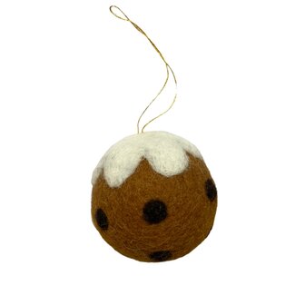 Handgemaakte wol vilt hanger, Oliebol