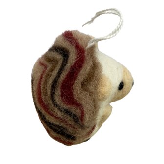 Handgemaakte wol vilt hanger, Egel