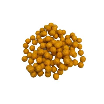 Merino wolvilt balletjes 0,5 cm, Zon Oranje, 100 st.