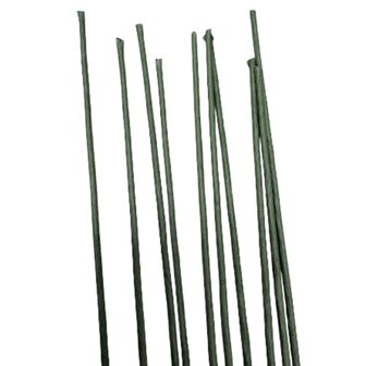 Bloemen draad, groen omwikkeld 2,5 mm dik x 40 cm lang, 10 stuks per verpakking