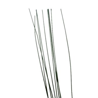 Bloemen draad, groen omwikkeld 0,7 mm dik x 40 cm lang, 10 stuks per verpakking