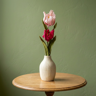 DIY Pakket Parkiet tulpen, Fuchsia/Zacht Roze
