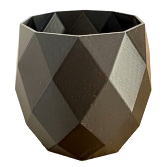 Planten potjes, Diverse afmetingen, Model Rond Geometrisch, Zwart