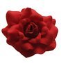 Stoffen kunst roos rood 4,5 cm doorsnee per stuk