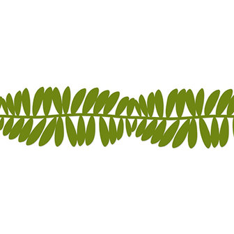 Vilt guirlande &#039;Leaves&#039; Gras Groen, 15 cm x 1,65 meter