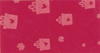 Kerst vilt print kadootjes, rood met wit 30x40cm - Viltdeco