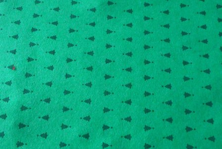 Kerst vilt print kerstboom groen 30x40cm - Viltdeco 2