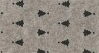 Kerst vilt print kerstboom beige gemeleerd 30x40cm - Viltdeco 1