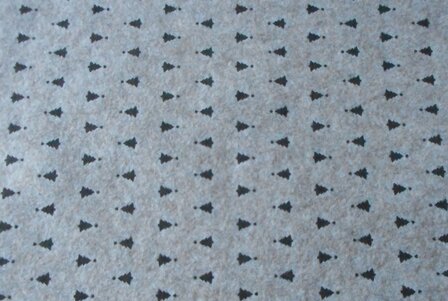 Kerst vilt print kerstboom beige gemeleerd 30x40cm - Viltdeco 2