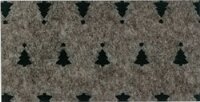 Kerst vilt print kerstboom bruin gemeleerd met groen 30x40cm - Viltdeco