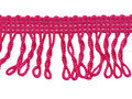 Franje band gedraaid fuchsia 32 mm breed, per meter