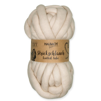 Knitted Tubes, Off White, 100gram