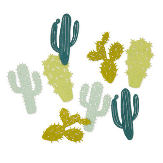 Vilt Cactussen, Mint/Groen, 16 stuks per verpakking