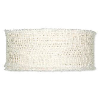 Jute band, Cr&egrave;me 5 cm x 20 meter op rol