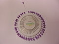 Parel spelden klein 4 cm lang 40 stuks lila