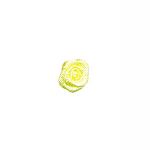  Satijnen roosjes zacht geel 10 mm 10 stuks per zakje