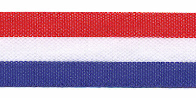 Rood wit blauw Nederlandse vlag lint 25 mm breed per meter