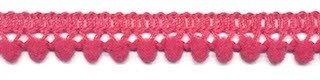 Mini pom pom band meloen 10 mm breed per meter