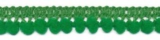 Mini pom pom band groen 10 mm breed per meter