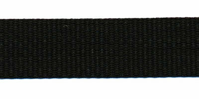 Tassenband zwart 20 mm breed per meter 