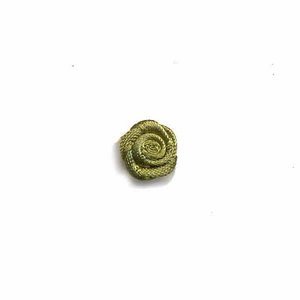 Satijnen roosjes leger groen 10 mm 10 stuks per zakje