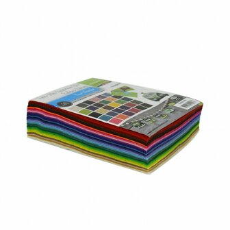 Vilt Lapjes Multipack &bull; 15x20cm &bull; 1mm dik &bull; 30 vellen